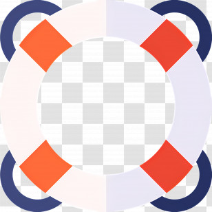 Lifebuoy - Orange And Blue Lifebuoy For Safety Transparent PNG