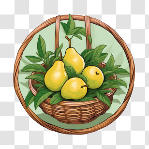 Pears Fruit
 - Basket Of Fresh Pears Transparent PNG