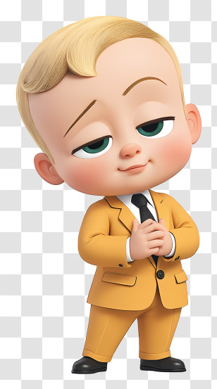 Boss Baby - Smirking Boss Baby Portrait Transparent PNG