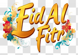 Eid Ul Fitr - Colorful Eid Al Fitr Celebration Transparent PNG