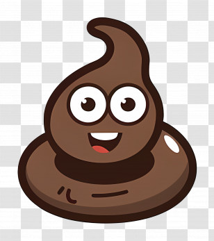 Poop - Smiling Cartoon Poop Emoji Transparent PNG