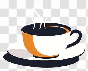 Coffee - Hot Coffee Cup With Saucer Transparent PNG