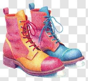 Vintage Boots - Colorful Fashionable Boots Transparent PNG