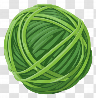 Green Yarn Ball - Green Yarn Ball For Knitting Transparent PNG