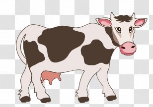 Dairy Cow Cartoon Bovine Clip Art Animal Figure - Working Snout Transparent PNG