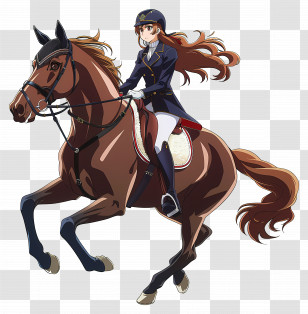 Dressage - Equestrian Rider On Horse Transparent PNG