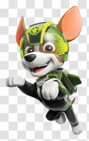 Paw Patrol - Cartoon Dog In Green Suit Transparent PNG