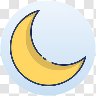 Crescent - Yellow Crescent Moon Icon Illustration Transparent PNG