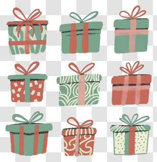 Cartoon - Decorative Holiday Gift Boxes Illustration Transparent PNG