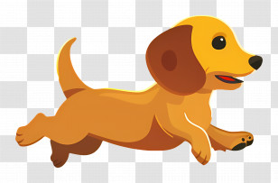 Animated Dog - Running Cartoon Dachshund Illustration Transparent PNG