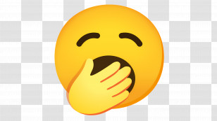Yawn Emoji - Yawning Emoji Symbolizing Tiredness Transparent PNG