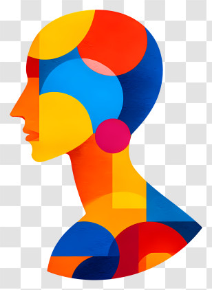 Human Icon - Geometric Abstract Face Transparent PNG