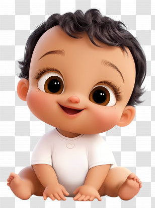 Animated Baby - Cute Cartoon Baby Illustration Transparent PNG