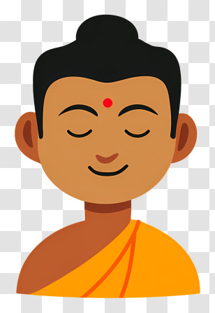 Cartoon Buddha - Smiling Buddha Cartoon Illustration Transparent PNG