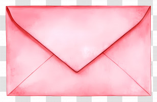 Letter Paper Flower - Red Envelope Illustration For Messaging Concept Transparent PNG