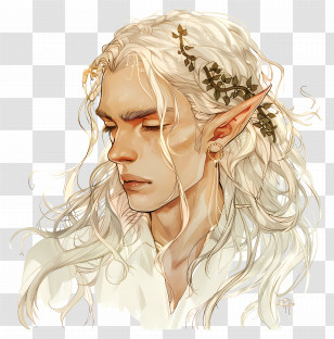 Elf Fantasy - Fantasy Elf Portrait Transparent PNG