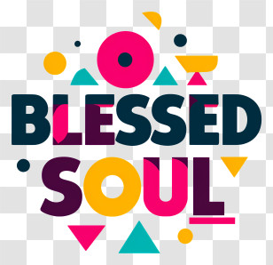 Blessed Soul - Blessed Soul Colorful Typography Transparent PNG