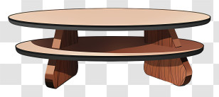 Table - Modern Round Coffee Table Transparent PNG