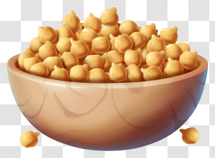 Puffed Corn Kernels - Bowl Of Chickpeas Transparent PNG