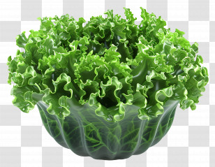 Green Salad - Fresh And Crisp Green Lettuce Close-Up Transparent PNG
