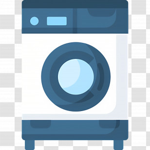 Clothes Washer - Modern Laundry Washing Machine Illustration Transparent PNG
