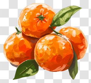 Clementines - Orange Mandarins Illustration Transparent PNG