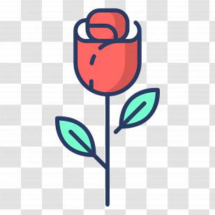 Red Flower - Red Rose Illustration Transparent PNG