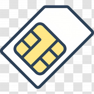 Phone Memory - Tilted SIM Card Icon Transparent PNG
