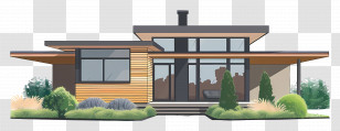 Modern House - Modern House Illustration Transparent PNG
