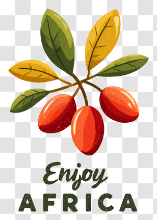Enjoy Africa Logo - Enjoy Africa Red Fruit Logo Transparent PNG