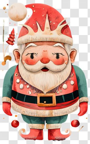 Cartoon Santa Claus - Cute Santa Claus Illustration For Christmas Transparent PNG