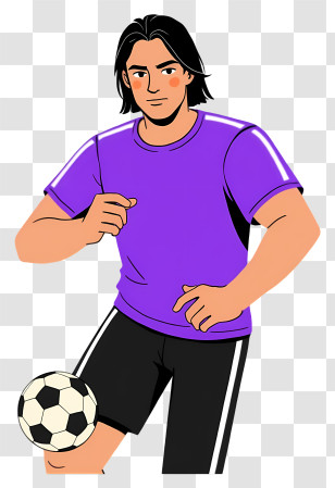 Man Playing Football - Soccer Player In Action Transparent PNG