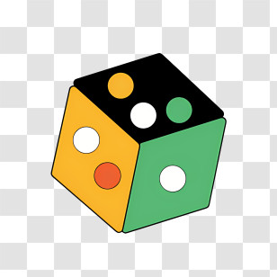 Icon - Colorful Dice Toy Illustration Transparent PNG