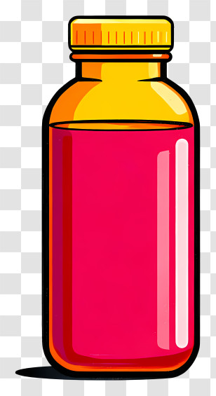 Pink Bottle With Red Liquid - Red Potion Bottle For Magical Elixirs Transparent PNG