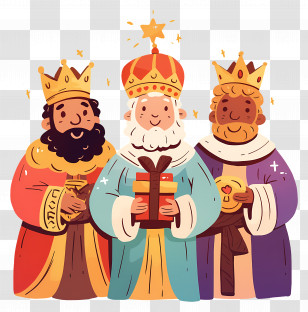 Three Kings - Three Wise Men Illustration For Christmas Transparent PNG