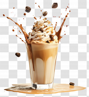 Frappe - Coffee With Whipped Cream Transparent PNG