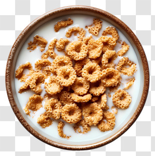 Cereal Bowl - Crispy Cereal With Milk In Bowl Transparent PNG