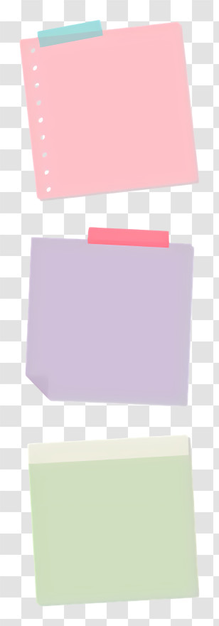 Sticky Notes - Colorful Folders For Document Organization Transparent PNG