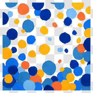 Blue Confetti - Colorful Dots Pattern Background Transparent PNG