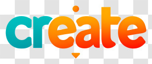 Create Logo - Friendly 'create' Gradient Wordmark Transparent PNG