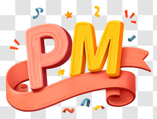 Pm Logo - 3D PM Lettering Badge Transparent PNG