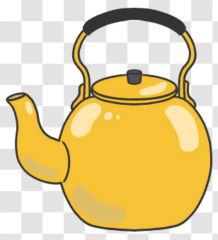Cartoon - Yellow Cartoon Kettle Illustration Transparent PNG