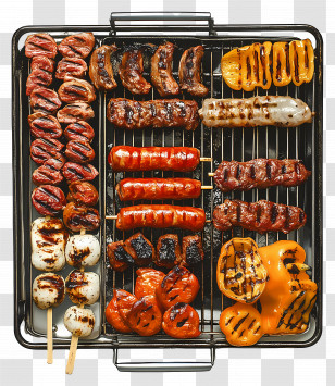 Barbecues - Assorted Grilled Food On A Barbecue Transparent PNG