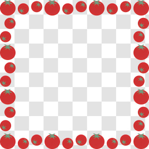 Vegetable Frame - Tomato Frame Border Transparent PNG
