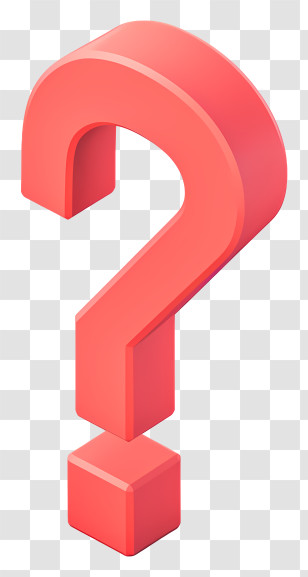 Question Mark - Red 3D Question Mark Icon Transparent PNG