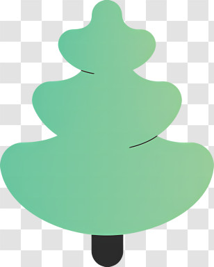 Christmas Tree - Simple Green Tree Illustration Transparent PNG