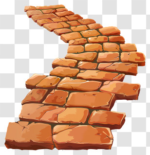 Brick Path - Rustic Stone Pathway With Textured Details Transparent PNG