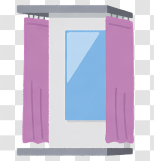 Icon - Window With Purple Curtains For Home Decor Transparent PNG