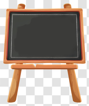 Chalk Board - Wooden Chalkboard Easel Illustration Transparent PNG