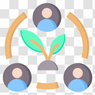 Sustainability - Community And Plant Growth Icon Transparent PNG
